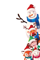 Obraz na płótnie Canvas card of christmas in white background