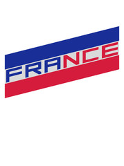 Fototapeta premium team band schräg heimat blau weiß rot stolz france wappen emblem flagge frankreich französisch fußball trikot crew land patriot herkunft liebe rechteck eckig cool design
