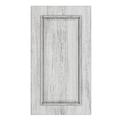 Wooden furniture door isolated on white background. 3D rendering.