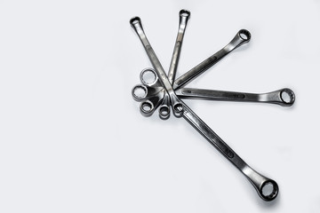 set equipment isolated on white background