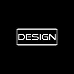 DESIGN sign isolated on black background
