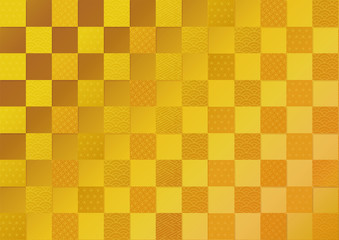 金の和風背景素材