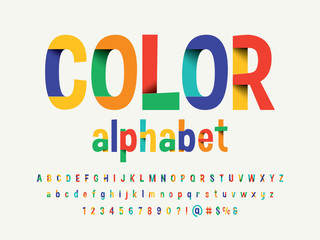 Paper folding origami style alphabet design © FotoGraphic