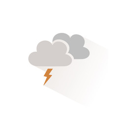 Storm icon with shadow. Flat vector illustration