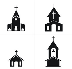vector illustration of a church - obrazy, fototapety, plakaty