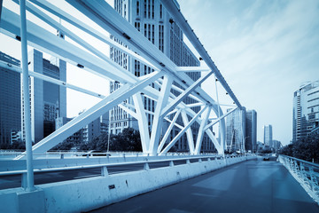 Naklejka premium Tianjin urban construction Highway Bridge..