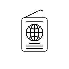 international passport icon vector. ID illustration symbol. citizenship sign or logo.