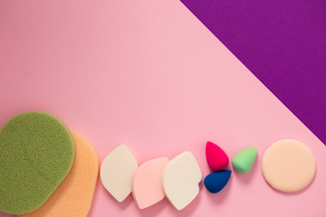 cosmetic sponges and foundation