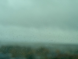 Rain drops on window