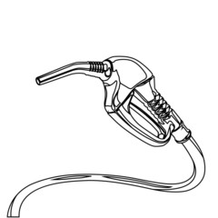 gun refueling contour vector illustration