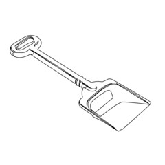 toy shovel contour vector ellustration