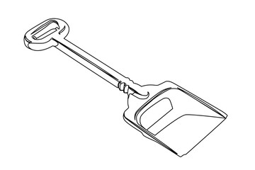 toy shovel contour vector ellustration
