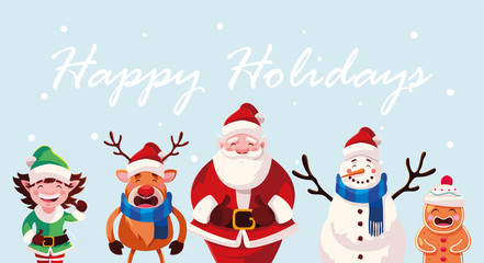 card of christmas with label happy christmas