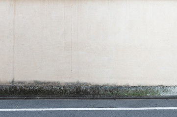 Fototapeta premium street wall background ,Industrial background, empty grunge urban street with warehouse brick wall