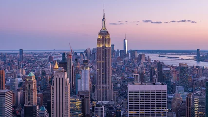 Keuken foto achterwand Empire State Building Manhattan zonsondergang