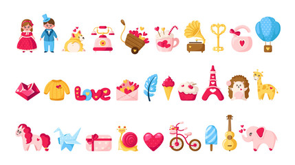 Cute cartoon valentines day