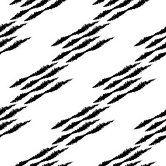 Black ink brush grunge square, brush strokes elements. Can be used as a finished illustration or as a seamless background / pattern.