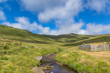 Ruisseau, rivi&egrave;re, eau. Randonn&eacute;e vers le Plomb du Cantal en Auvergne, France