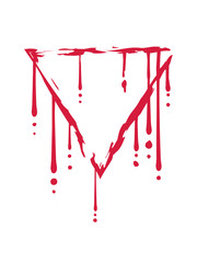 ritzen blut tropfen wunde graffiti dreieck rahmen umrandung dekorativ cool design style form pinsel striche gemalt streifen linie muster
