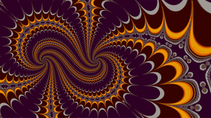 Ornate geometric pattern and artfully abstract multicolored background