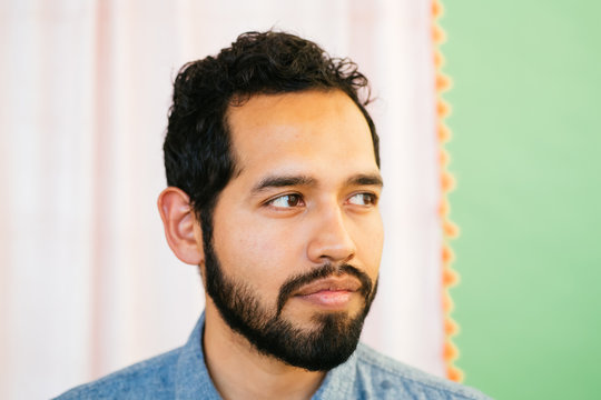 Portrait of Latino man in studio environment