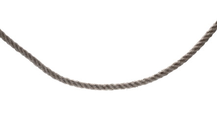 Rope isolated on white background and texture, with clipping path