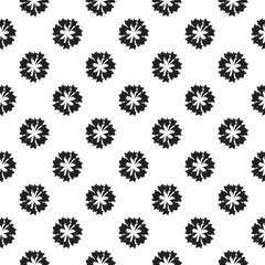Black ink brush grunge square, brush strokes elements. Can be used as a finished illustration or as a seamless background / pattern.