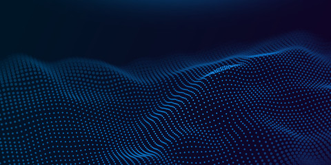 Digital technology background. Abstract connections. Futuristic sci-fi user interface concept with gradient. Big data, artificial intelligence, music hud. Blockchain and cryptocurrency. Vector