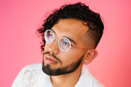 Portrait of Gay Latino man in studio environment