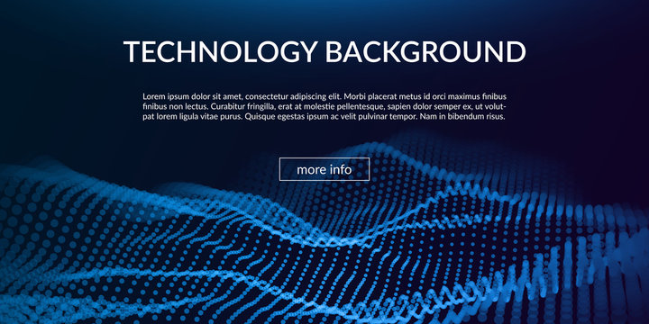 Digital technology background. Abstract connections. Futuristic sci-fi user interface concept with gradient. Big data, artificial intelligence, music hud. Blockchain and cryptocurrency. Vector