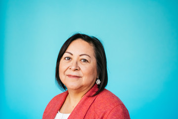Portrait of Latina woman/mother in studio environment
