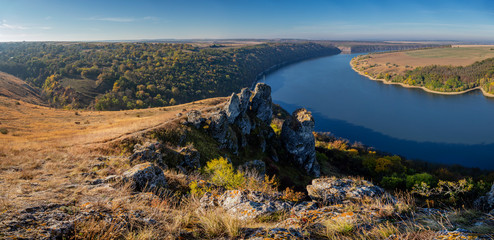 Canyon near the Dniester River. Landscapes of Ukraine.