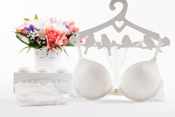 White elegant underwear set