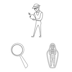 Isolated object of story and research icon. Collection of story and discovery stock symbol for web.