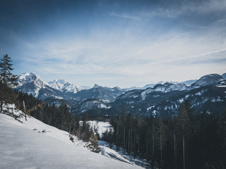winter in the mountains of Salzburg Austria