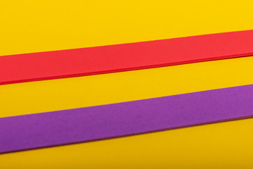 Rubber bands on cardboard, representing the Spanish Republican flag