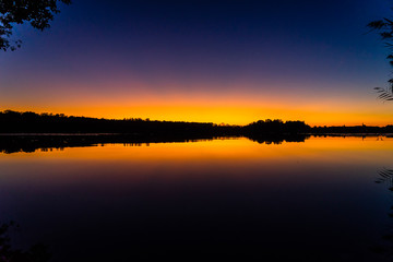 Obraz premium Beautiful sunset on a sea in Berchtesgadener Land Germany