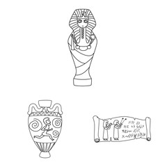 Isolated object of story and research logo. Collection of story and discovery stock vector illustration.