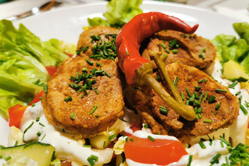czech baked forcemeat as gourmet food