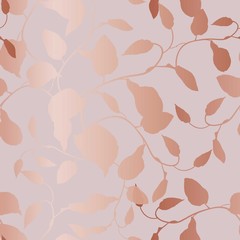 Fototapeta na wymiar Rose gold. Elegant decorative floral seamless pattern for printing, sales, design of postcards, packaging, covers, cases and other surfaces.
