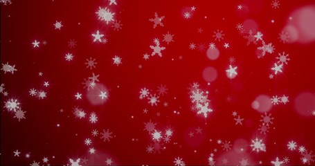 Christmas blue background with snowflakes - falling snow