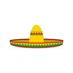 Sombrero. Abstract concept, icon. Vector illustration.