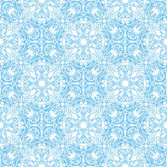 Poster Portuguese azulejo ceramic tile pattern. © incomible