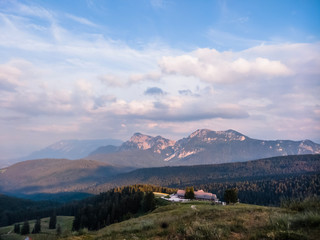 panoramic view of mountains and mountains