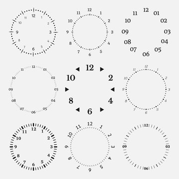 Clock Face On A White Background