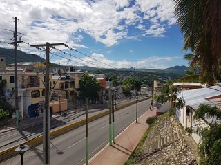 Fototapeta na wymiar view of a city in domenican republic