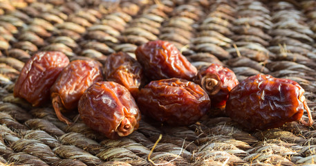Fresh dates fruits food close up background wallpaper