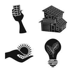 Vector illustration of innovation and technology symbol. Collection of innovation and nature stock vector illustration.