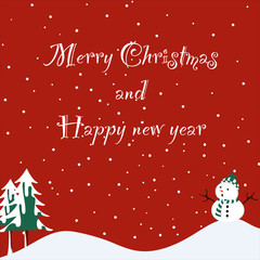 Christmas pattern with     snowman