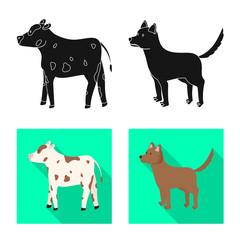 Vector illustration of breeding and kitchen sign. Collection of breeding and organic vector icon for stock.